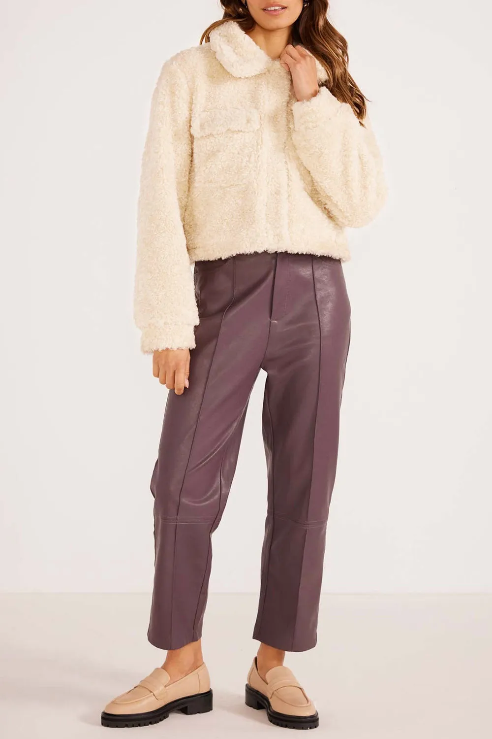 Hualpen | Boxy Ivory Sherpa Jacket