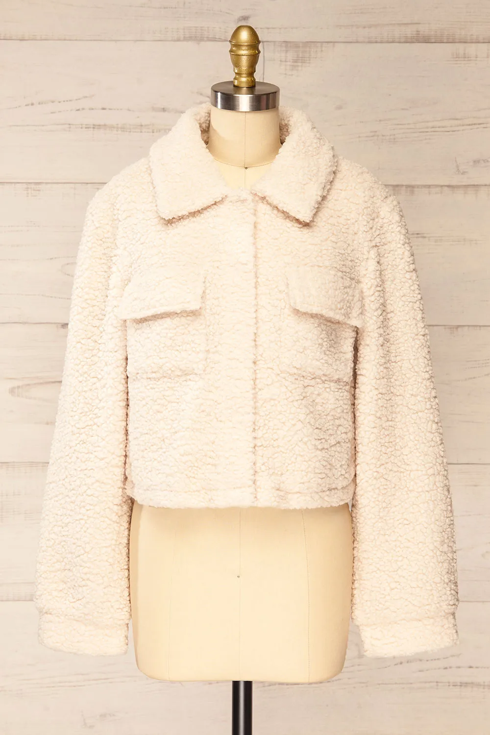 Hualpen | Boxy Ivory Sherpa Jacket