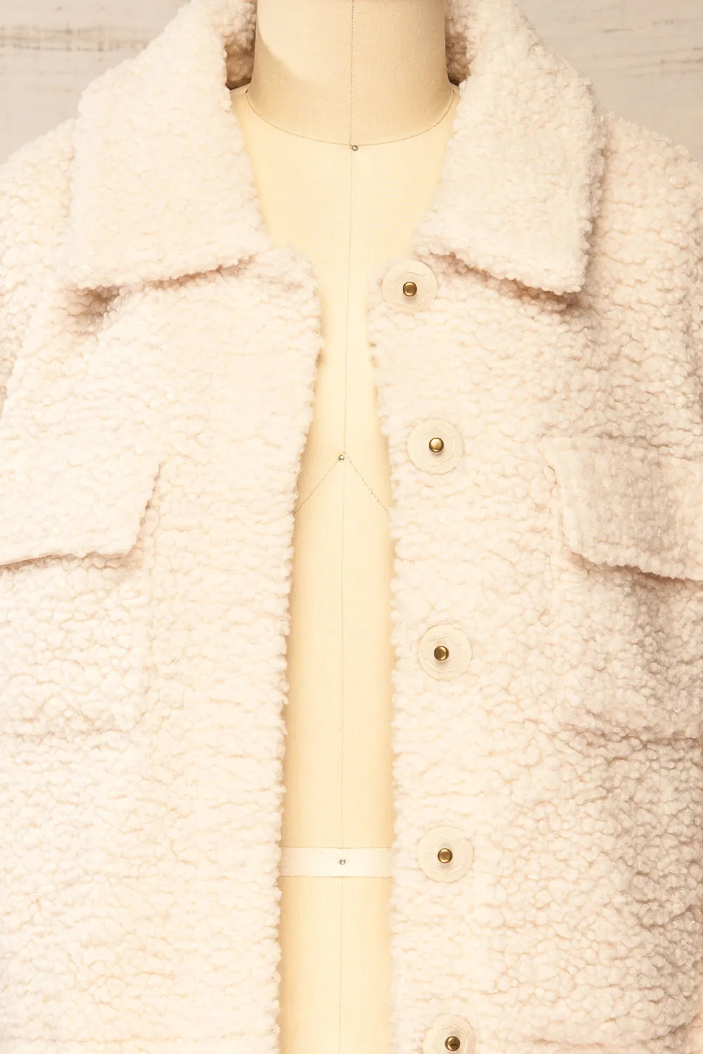 Hualpen | Boxy Ivory Sherpa Jacket