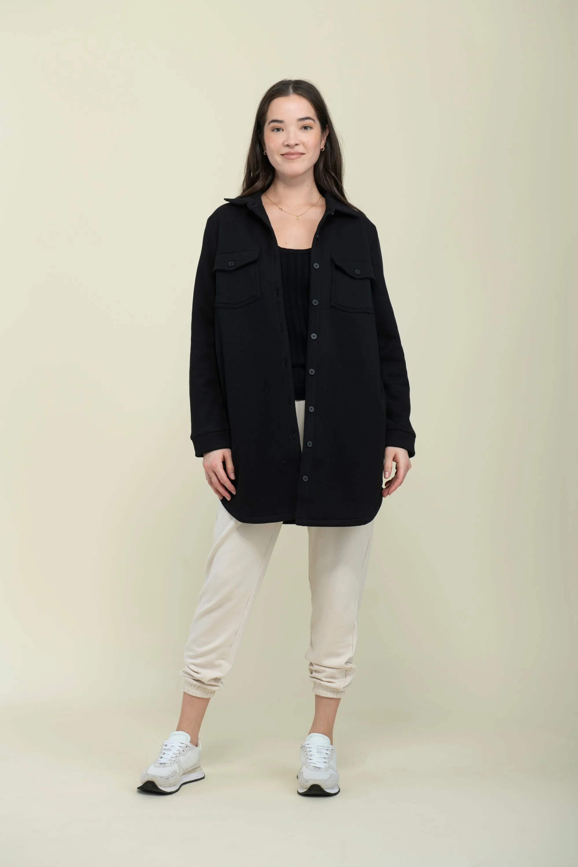 Jackie-Cozy Fleece Button-Up