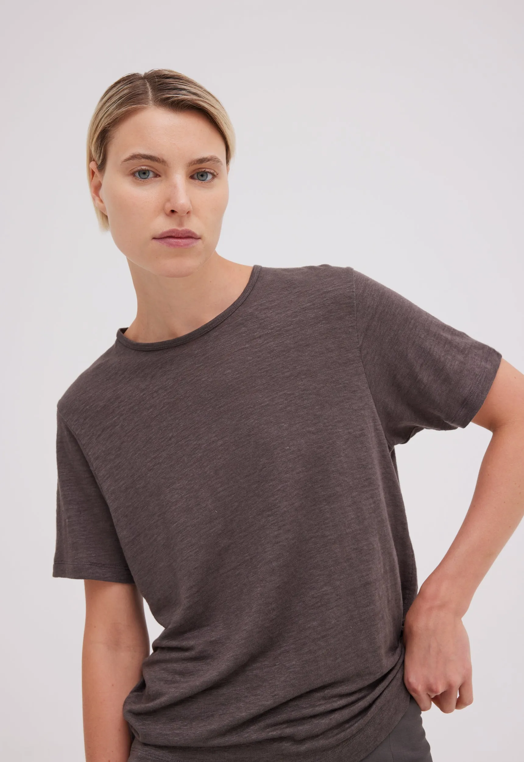 Joe Linen Tee in Sargent