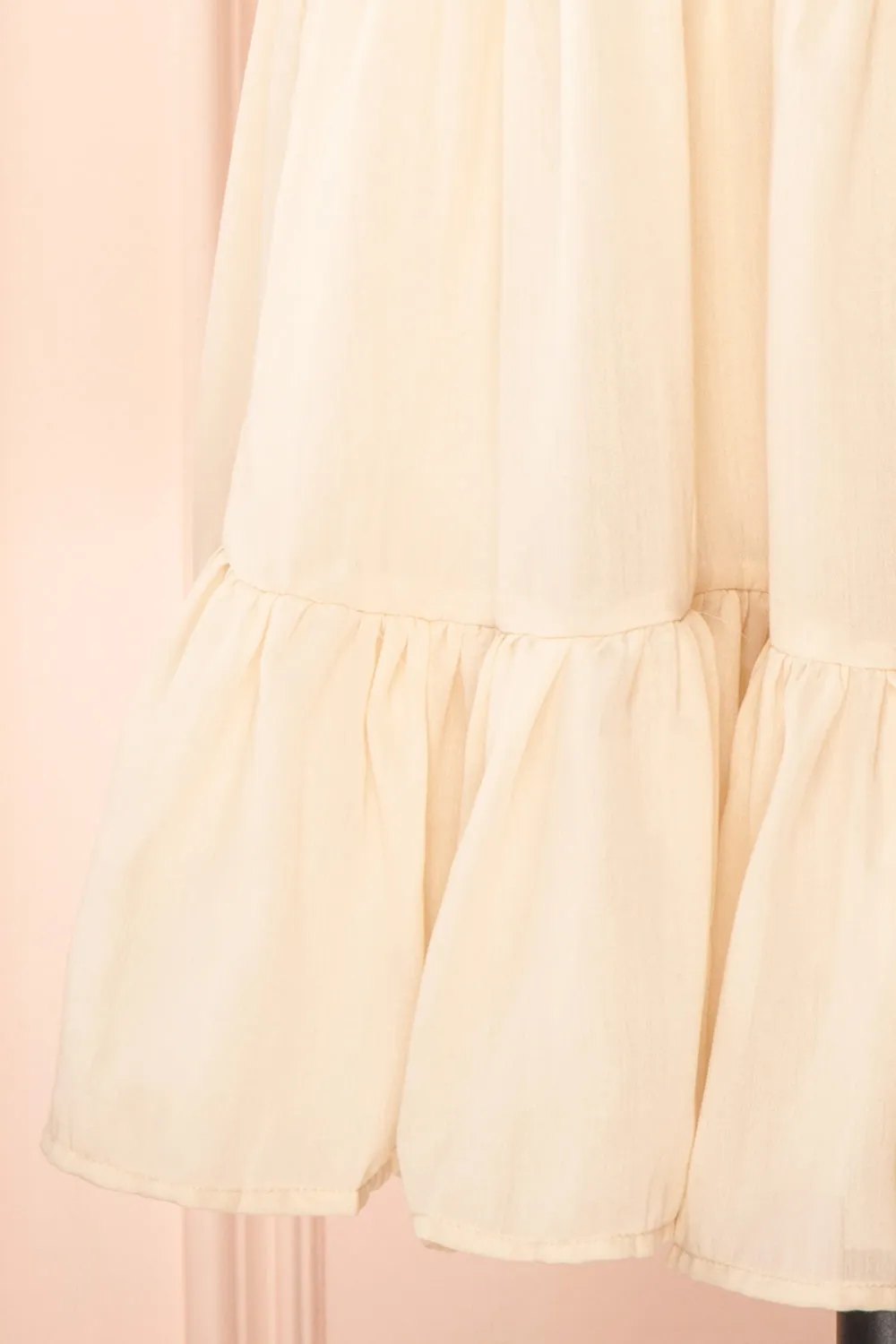 Kamet | Beige Beach Dress w/ Bow Straps