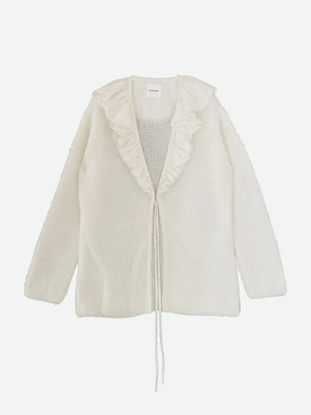 KID MOHAIR RUFFLE BABY CARDIGAN