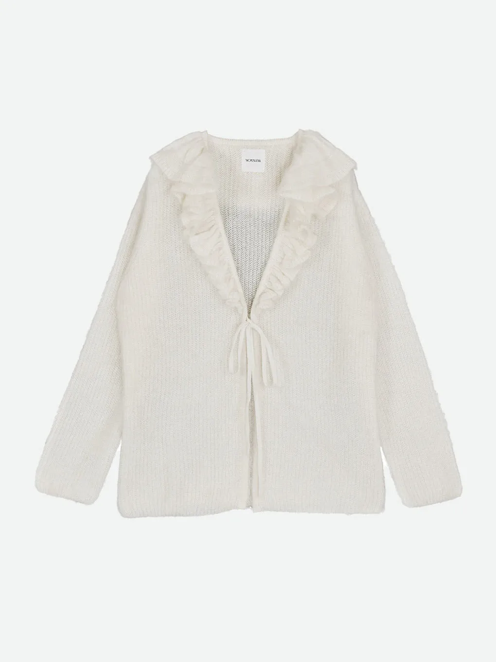 KID MOHAIR RUFFLE BABY CARDIGAN