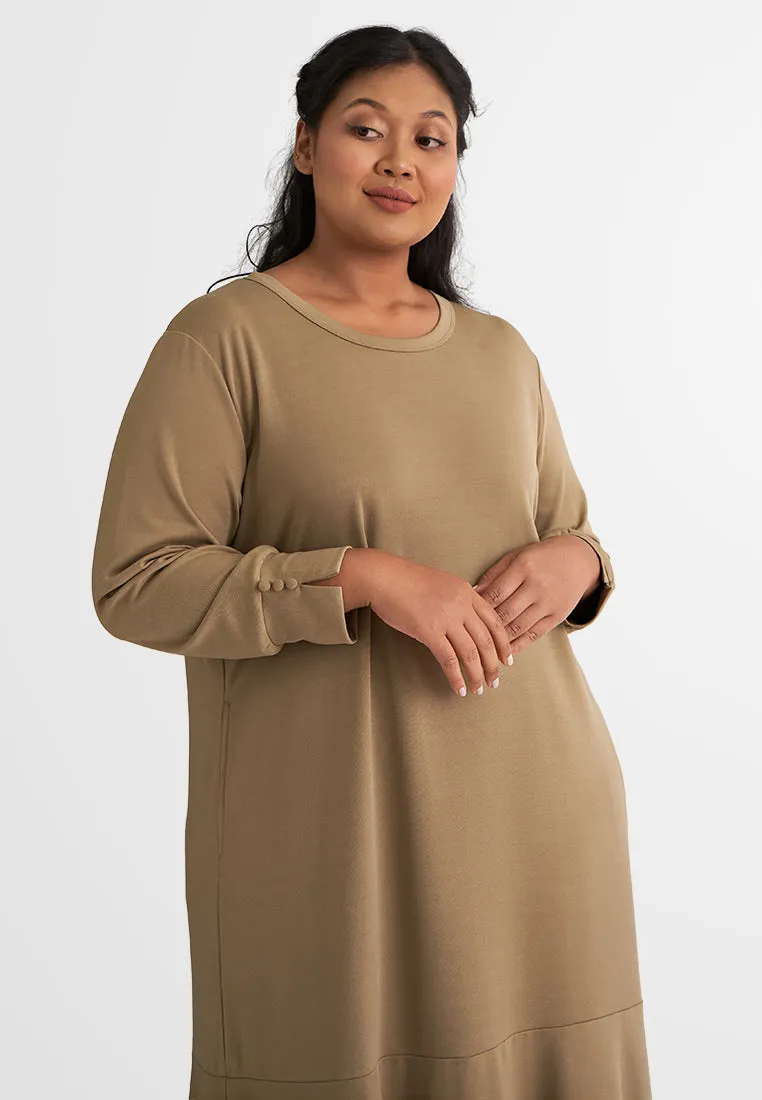 Kimora Elegant Stretchable Ribbed Long Dress