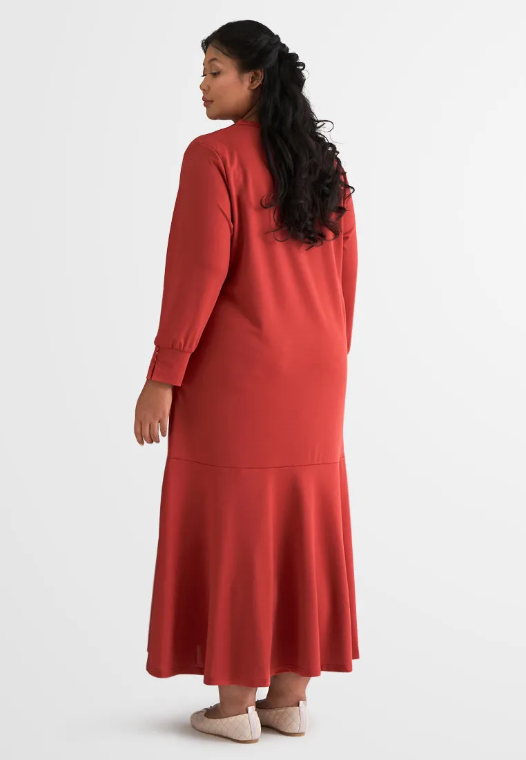 Kimora Elegant Stretchable Ribbed Long Dress