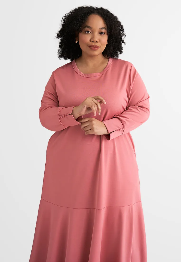 Kimora Elegant Stretchable Ribbed Long Dress