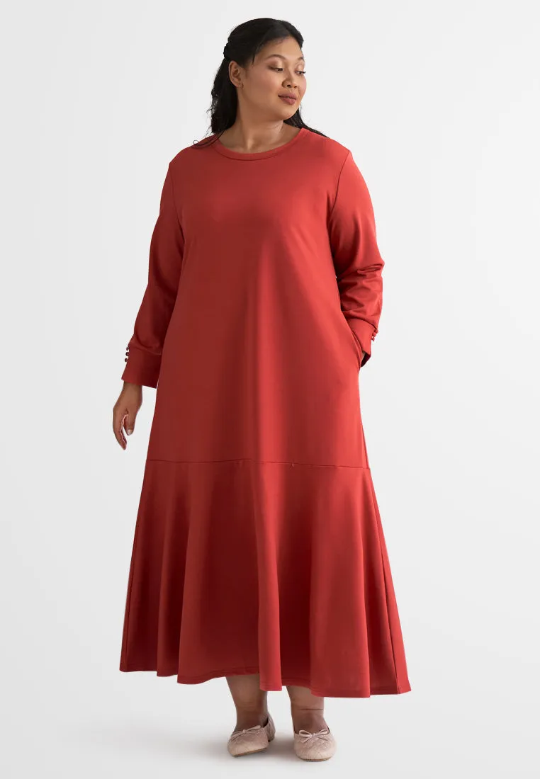 Kimora Elegant Stretchable Ribbed Long Dress