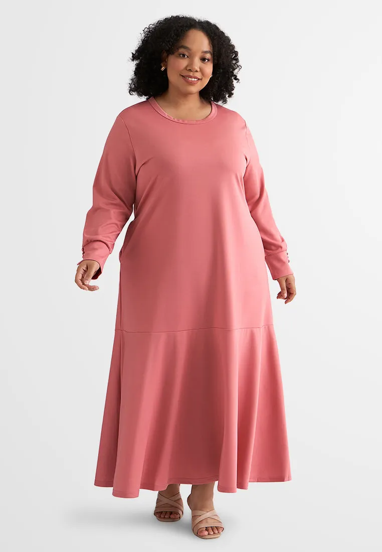Kimora Elegant Stretchable Ribbed Long Dress