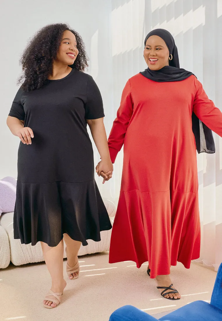 Kimora Elegant Stretchable Ribbed Long Dress