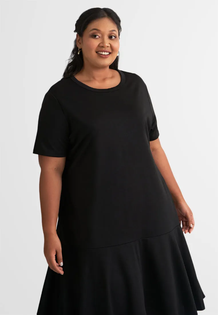 Kylie Short Sleeve Stretchable Ribbed Dress