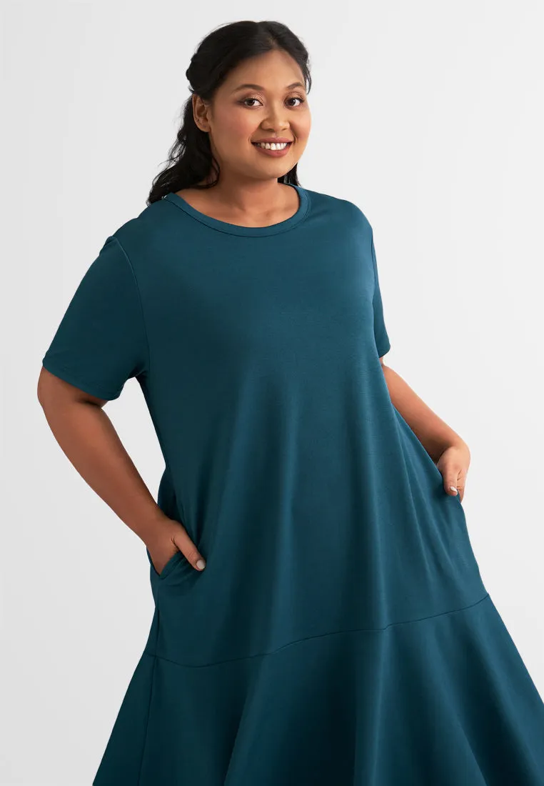 Kylie Short Sleeve Stretchable Ribbed Dress