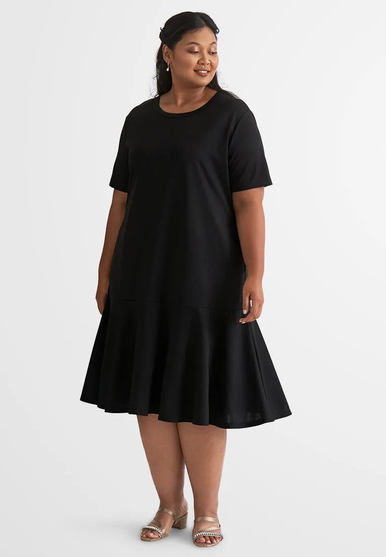 Kylie Short Sleeve Stretchable Ribbed Dress