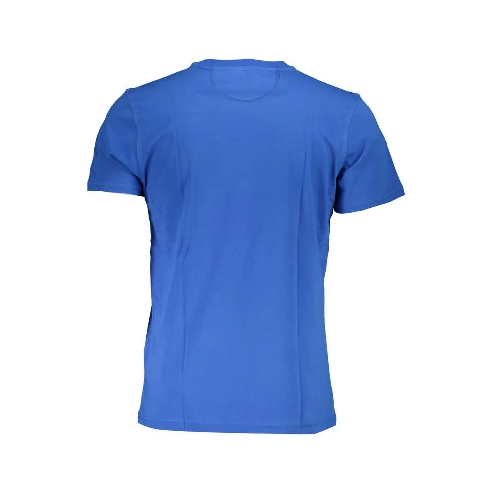 La Martina Chic Crew Neck Logo Tee in Cobalt Blue