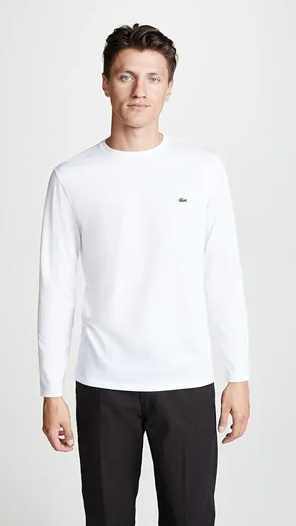 Lacoste Men's Long Sleeve Jersey Pima Regular Fit Crewneck T-Shirt