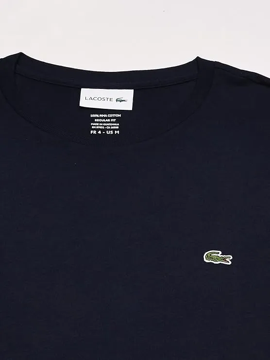 Lacoste Men's Long Sleeve Jersey Pima Regular Fit Crewneck T-Shirt