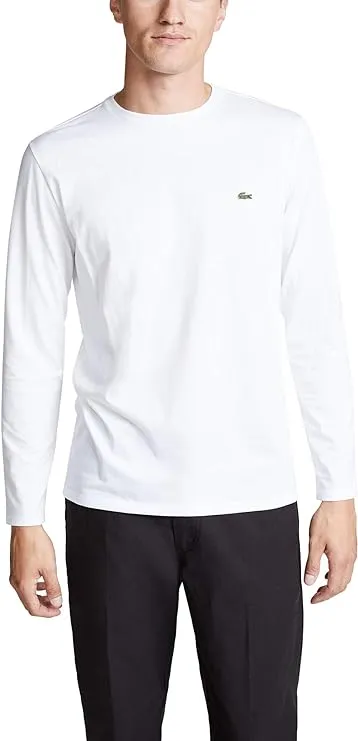 Lacoste Men's Long Sleeve Jersey Pima Regular Fit Crewneck T-Shirt