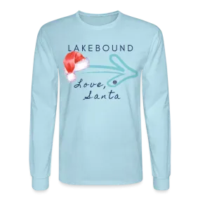 Lakebound Santa Men's Long Sleeve Lake Tee