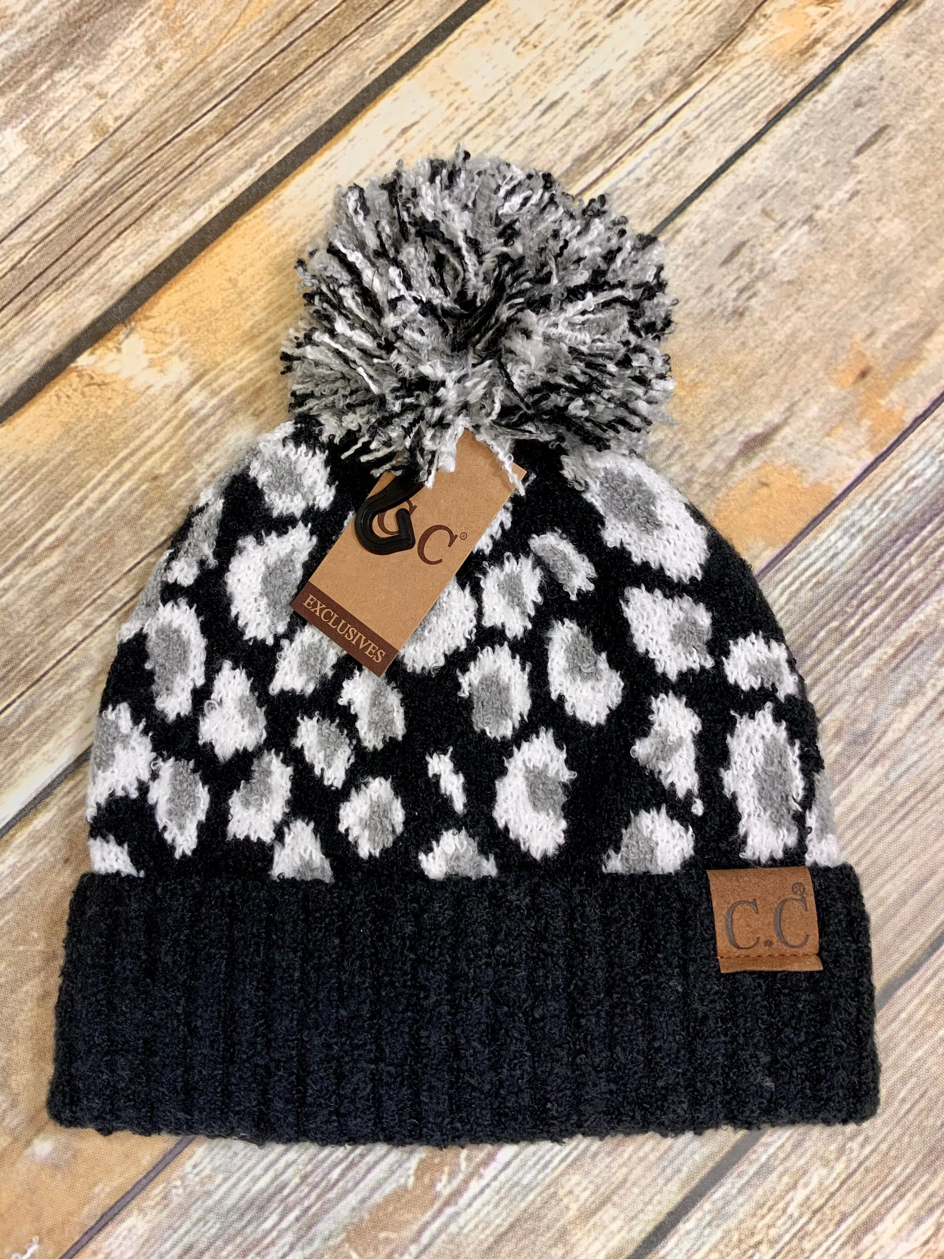 Leopard Boucle Knit Authentic CC Collection