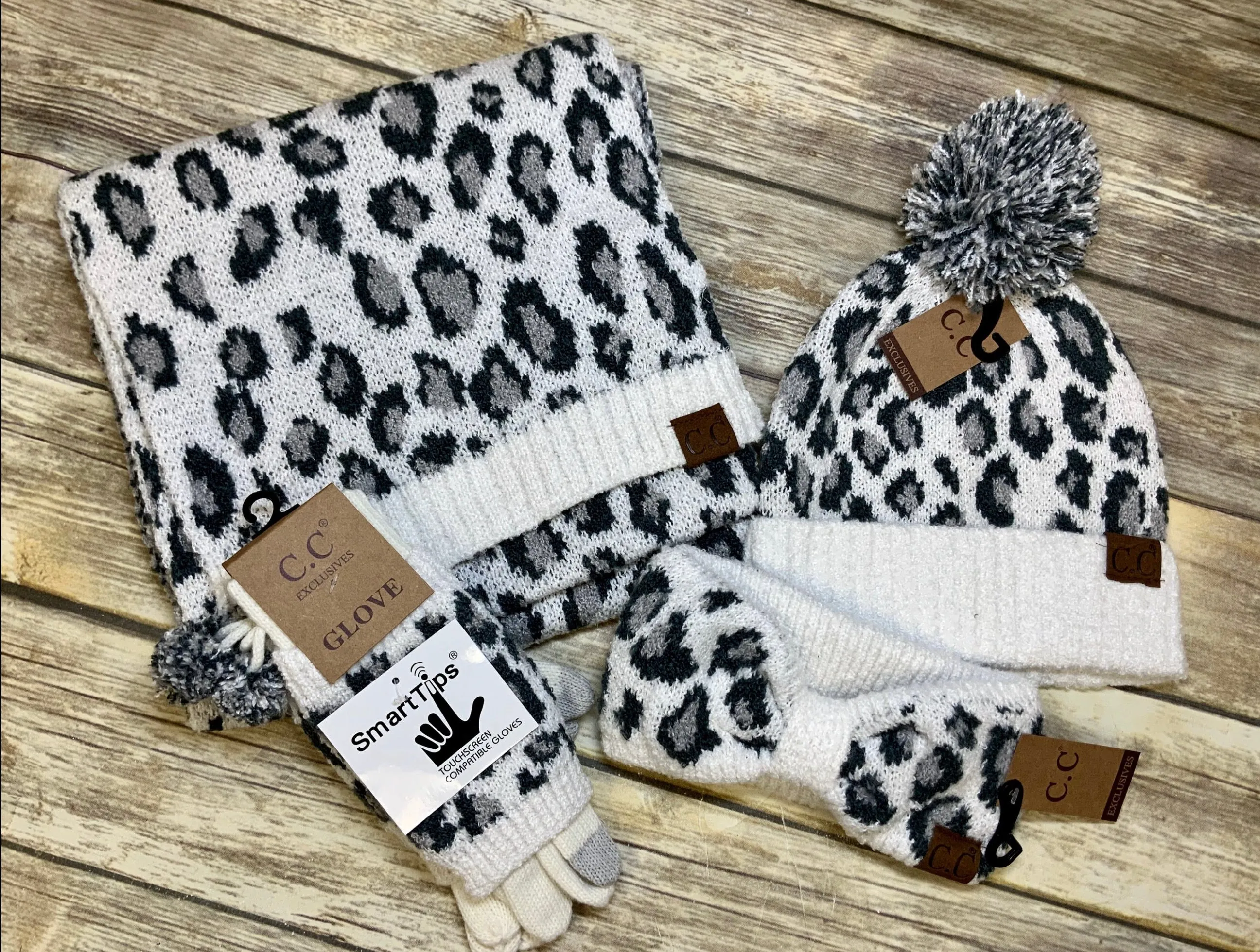 Leopard Boucle Knit Authentic CC Collection