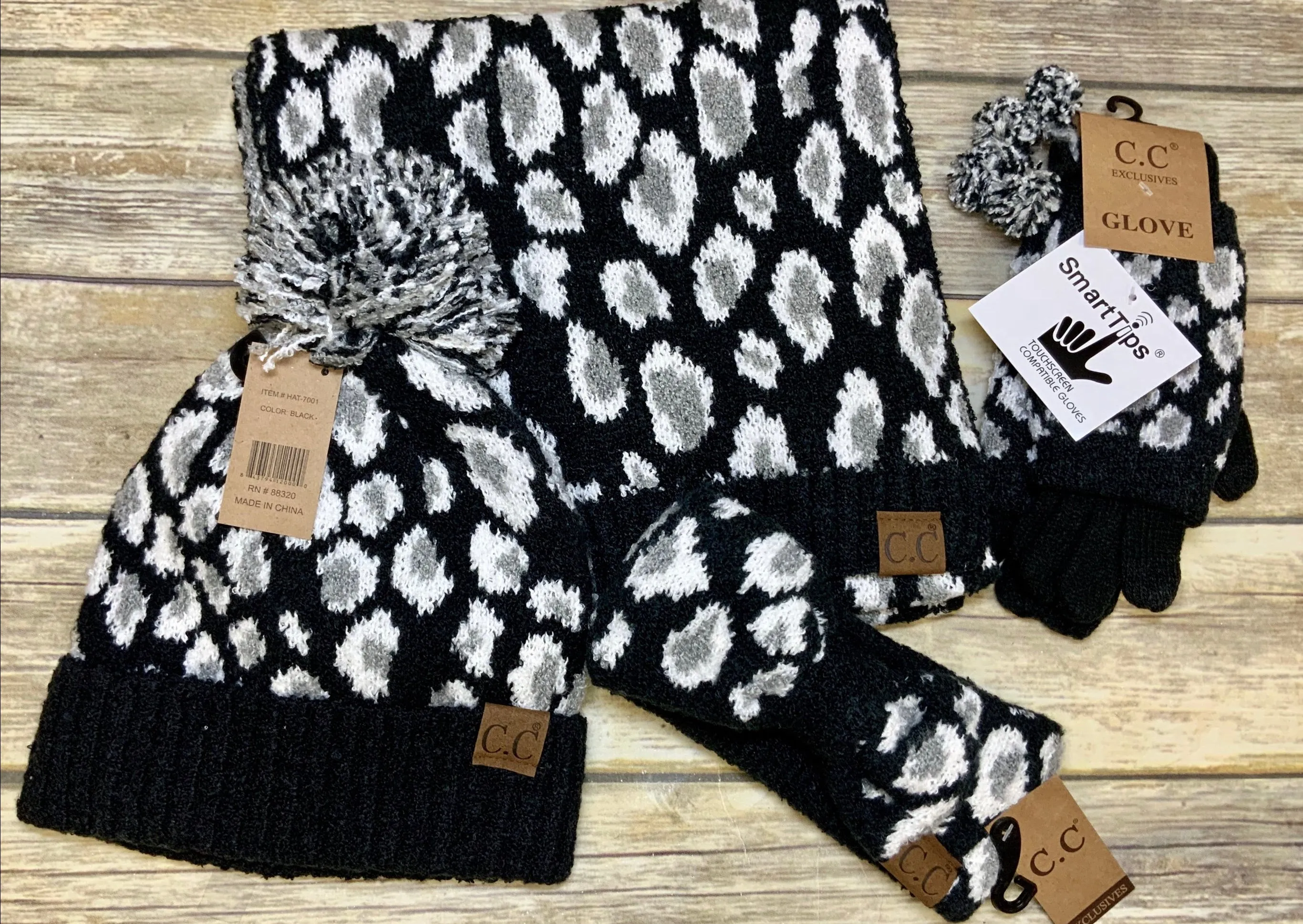 Leopard Boucle Knit Authentic CC Collection