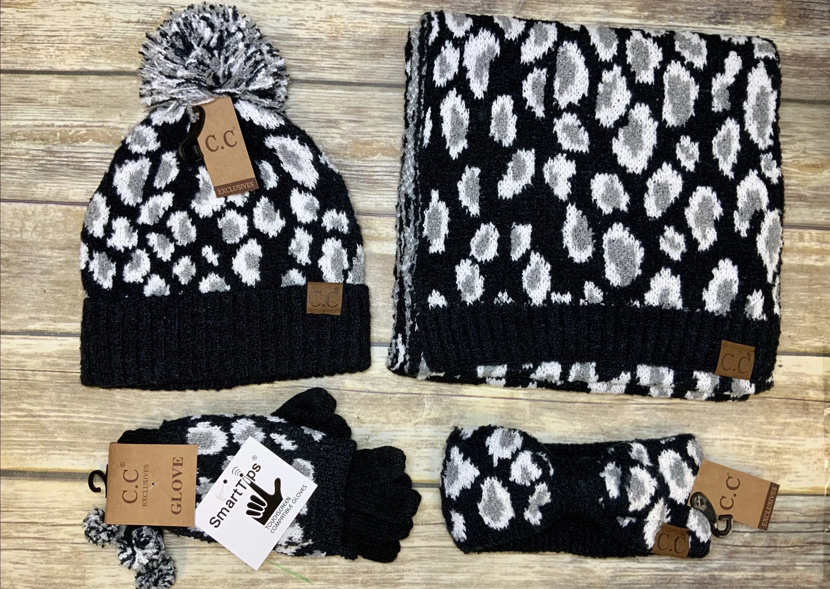 Leopard Boucle Knit Authentic CC Collection