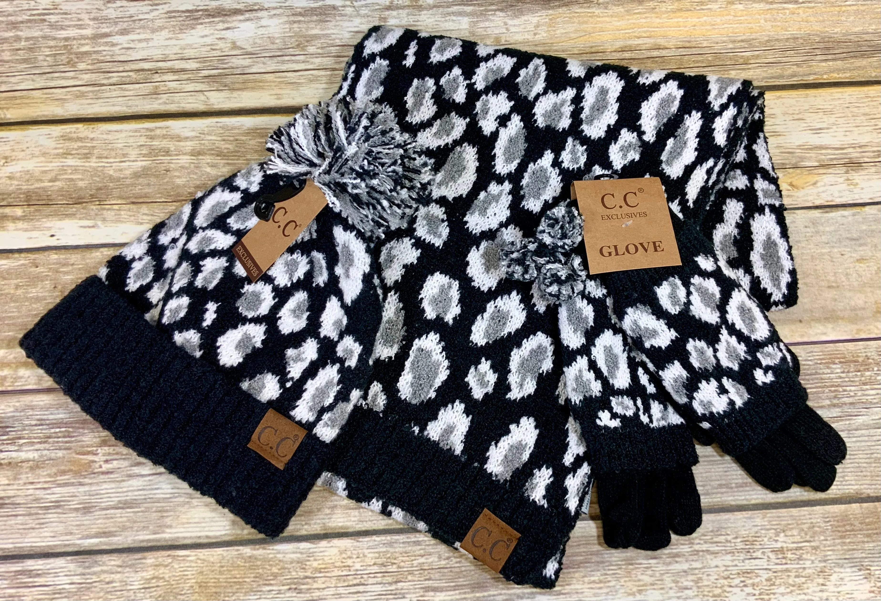 Leopard Boucle Knit Authentic CC Collection
