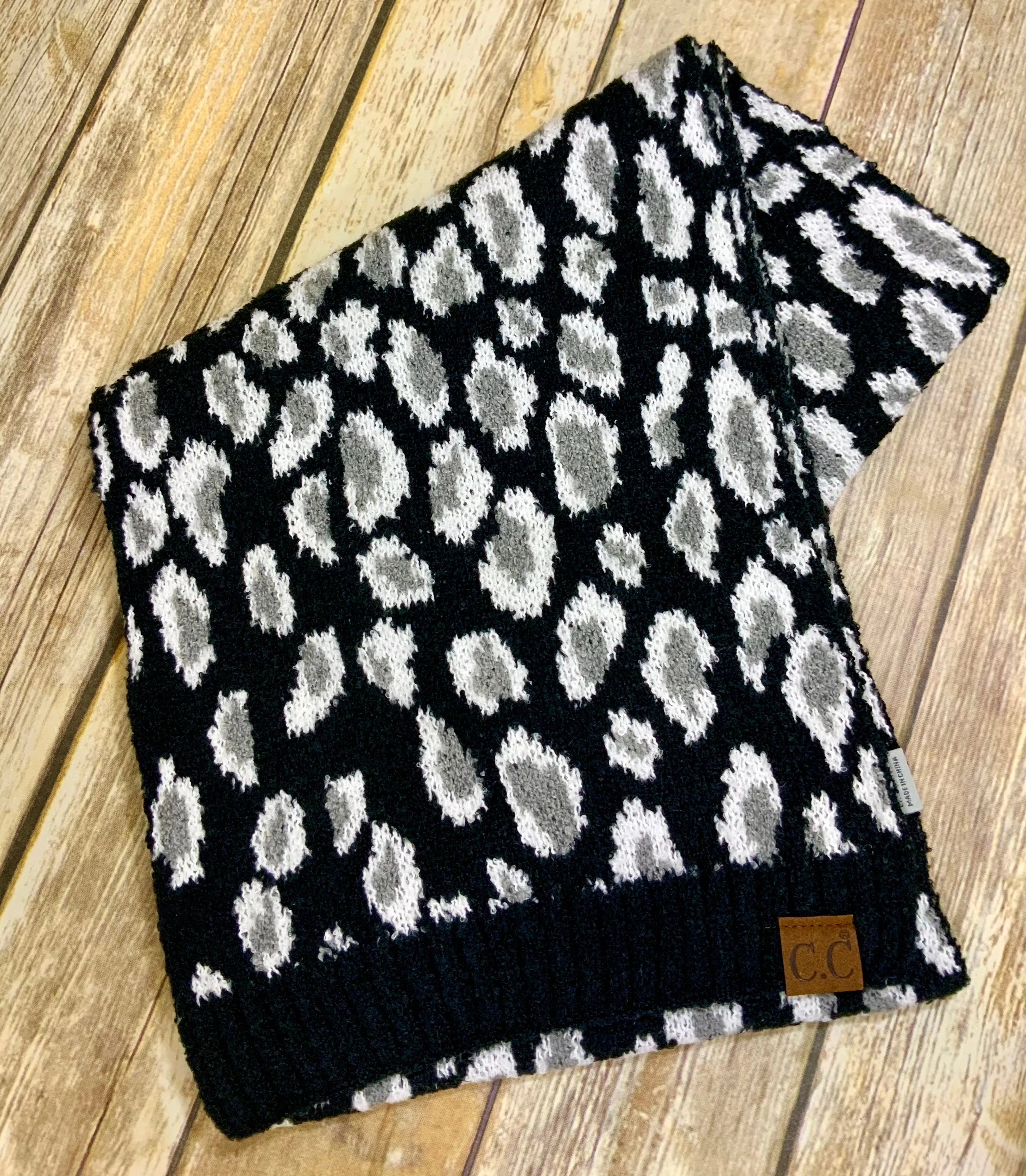 Leopard Boucle Knit Authentic CC Collection