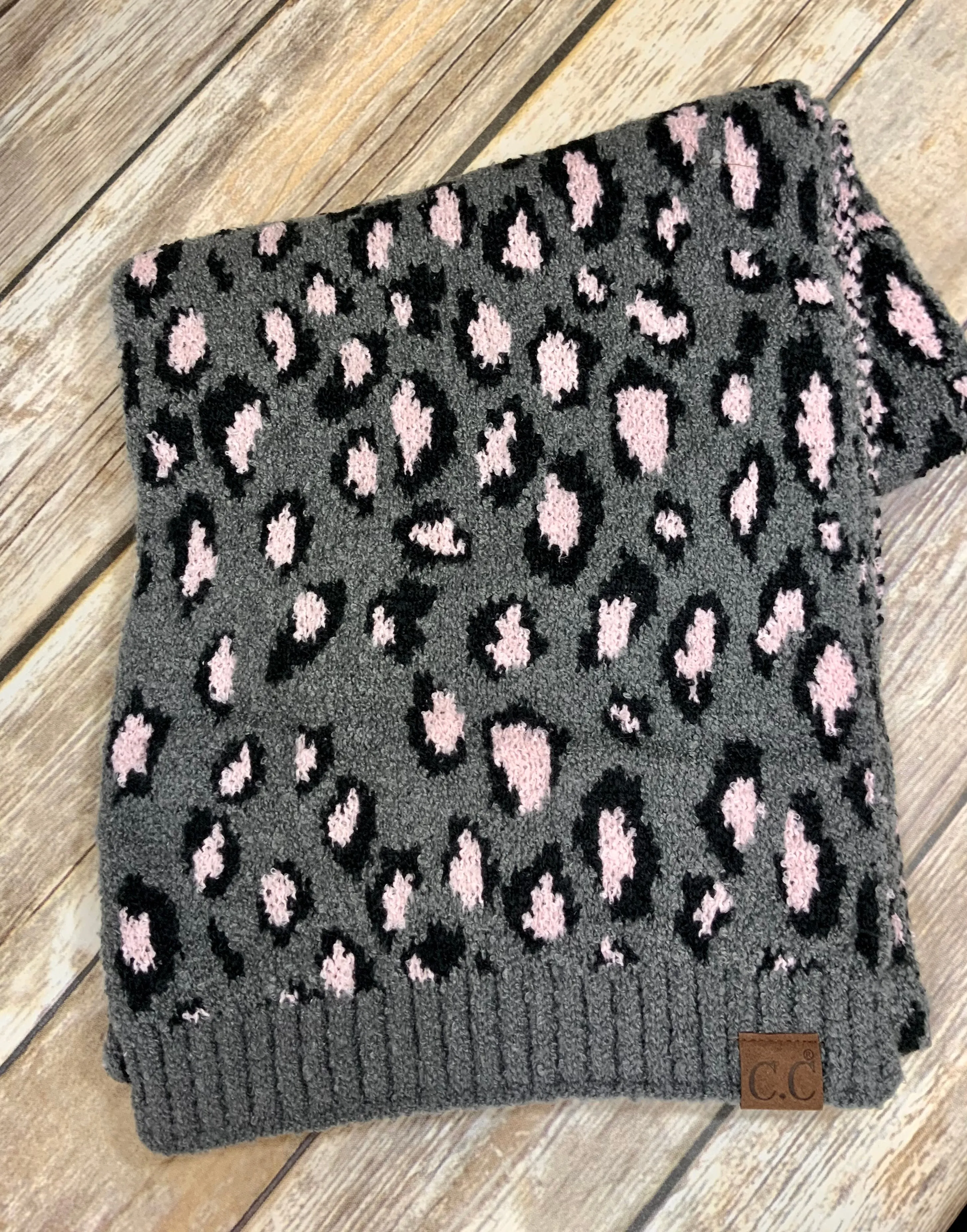 Leopard Boucle Knit Authentic CC Collection