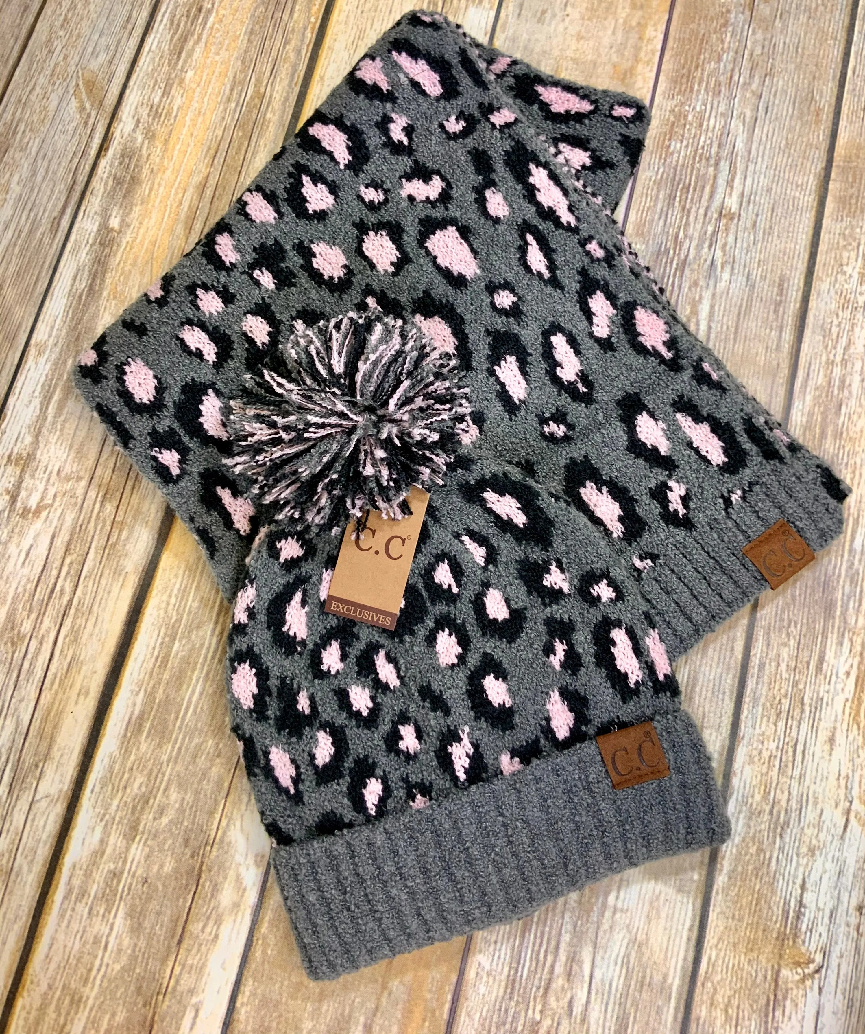 Leopard Boucle Knit Authentic CC Collection
