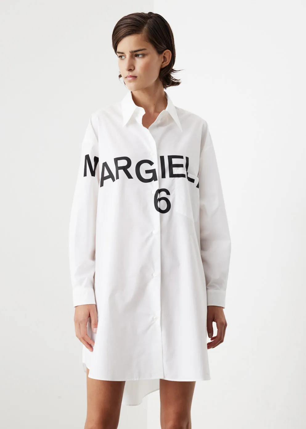 Logo Print Shirt Dress