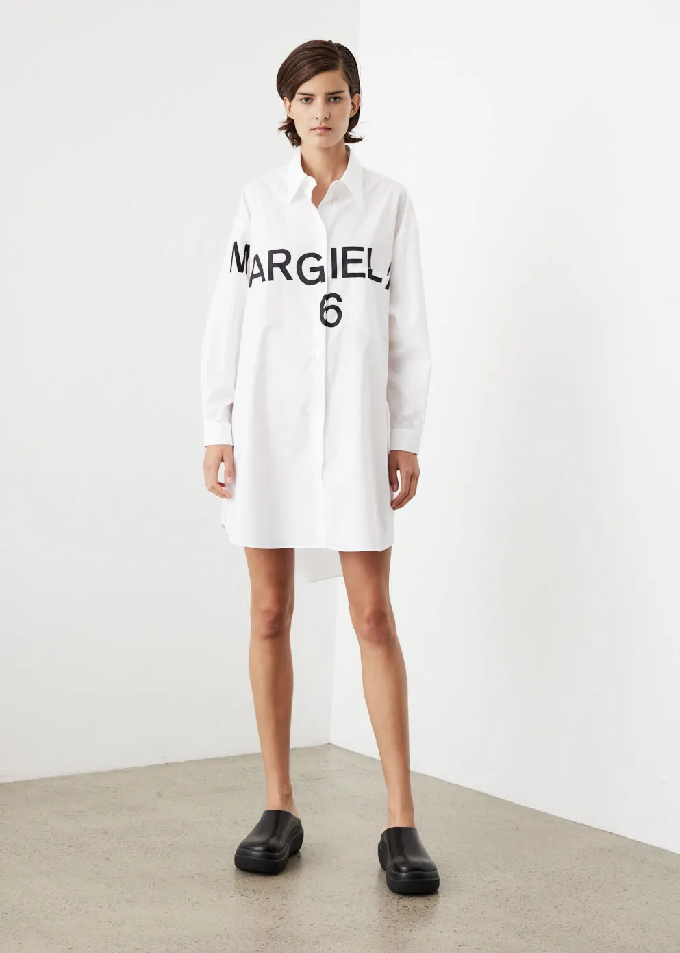 Logo Print Shirt Dress