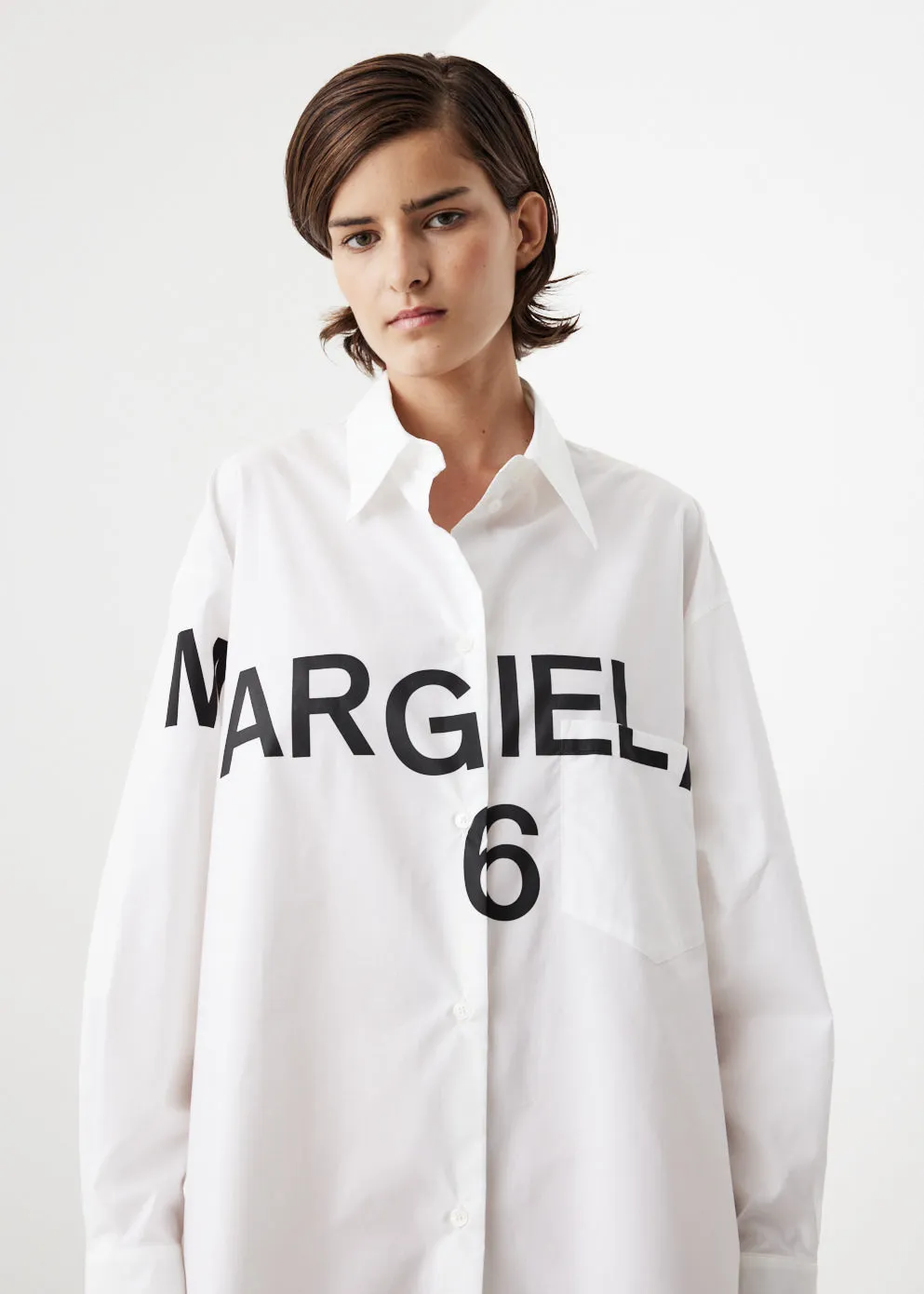 Logo Print Shirt Dress
