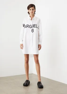 Logo Print Shirt Dress