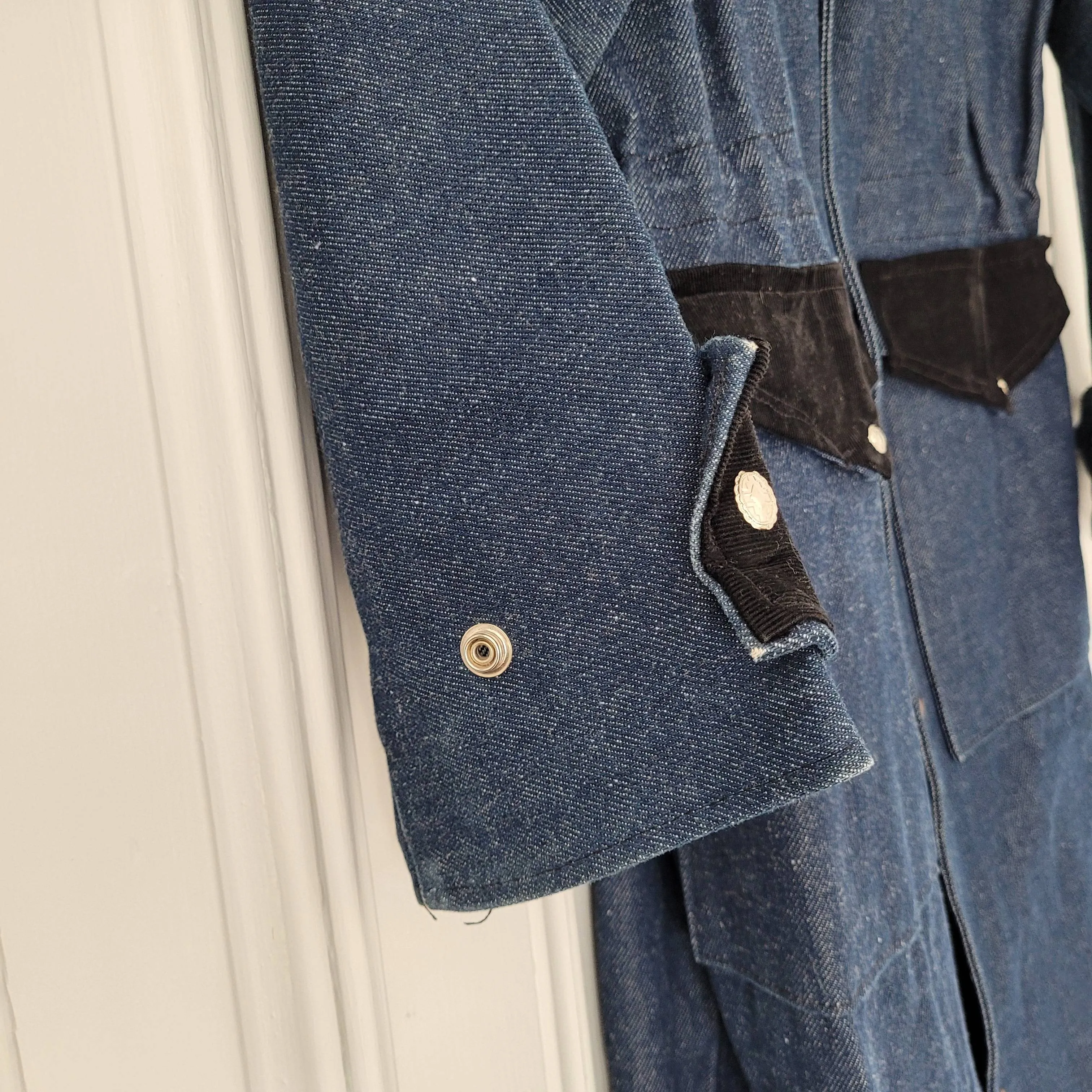 Long rider denim raincoat / impermeable en jean long moto, cavalier