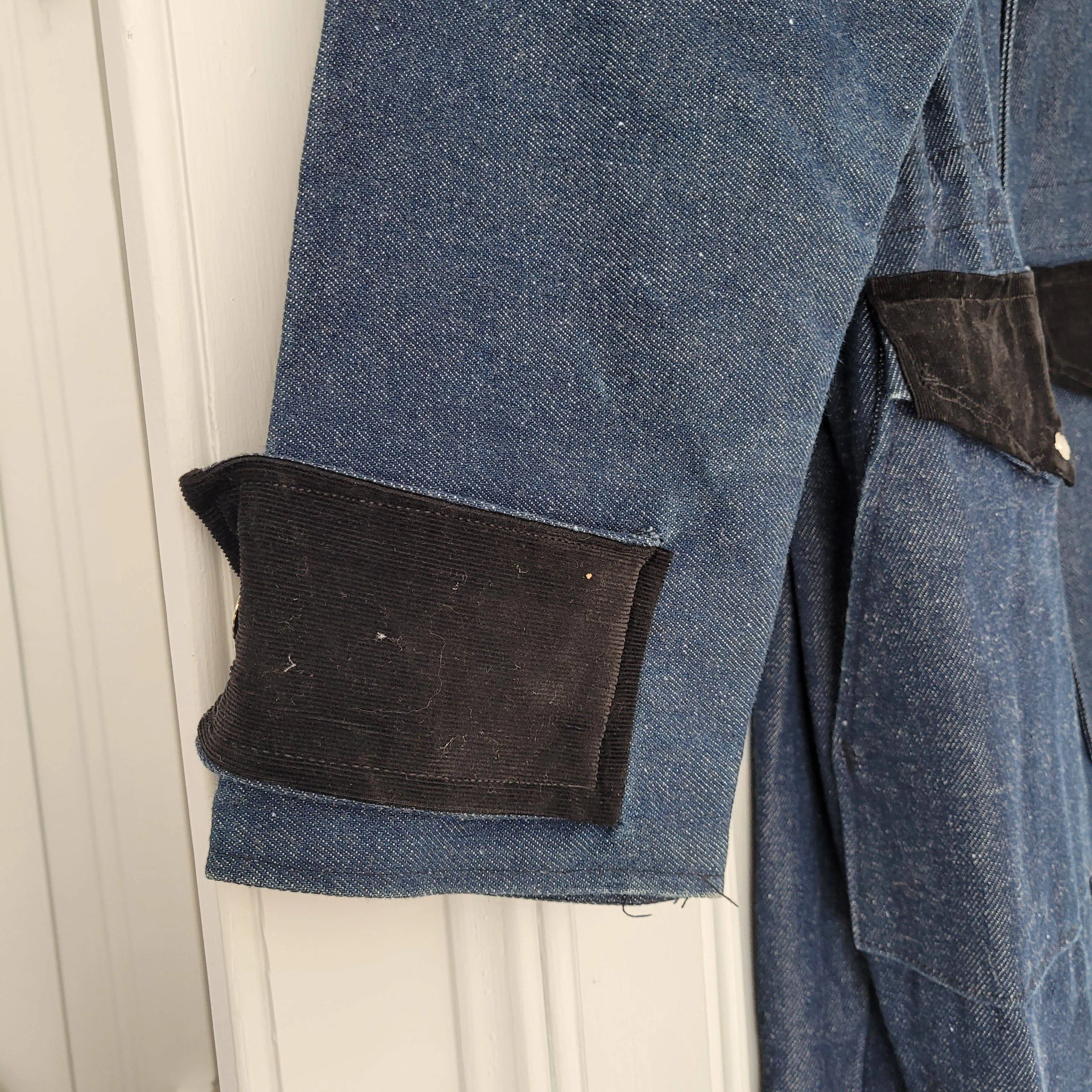 Long rider denim raincoat / impermeable en jean long moto, cavalier