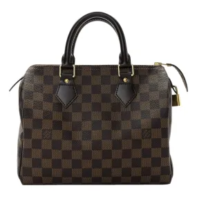 Louis Vuitton Speedy 25 Damier Ebene Top Handle Handbag