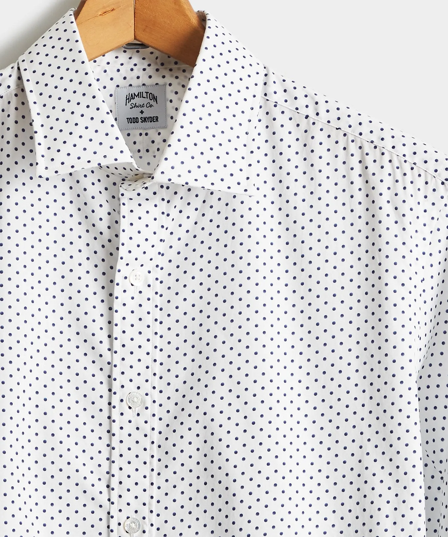 Made in the USA Hamilton   Todd Snyder Polka Dot Dress Shirt