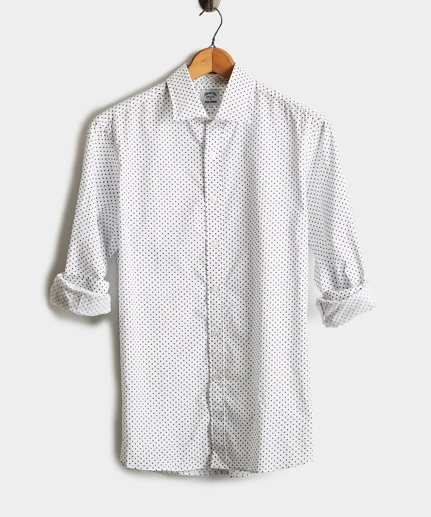 Made in the USA Hamilton   Todd Snyder Polka Dot Dress Shirt
