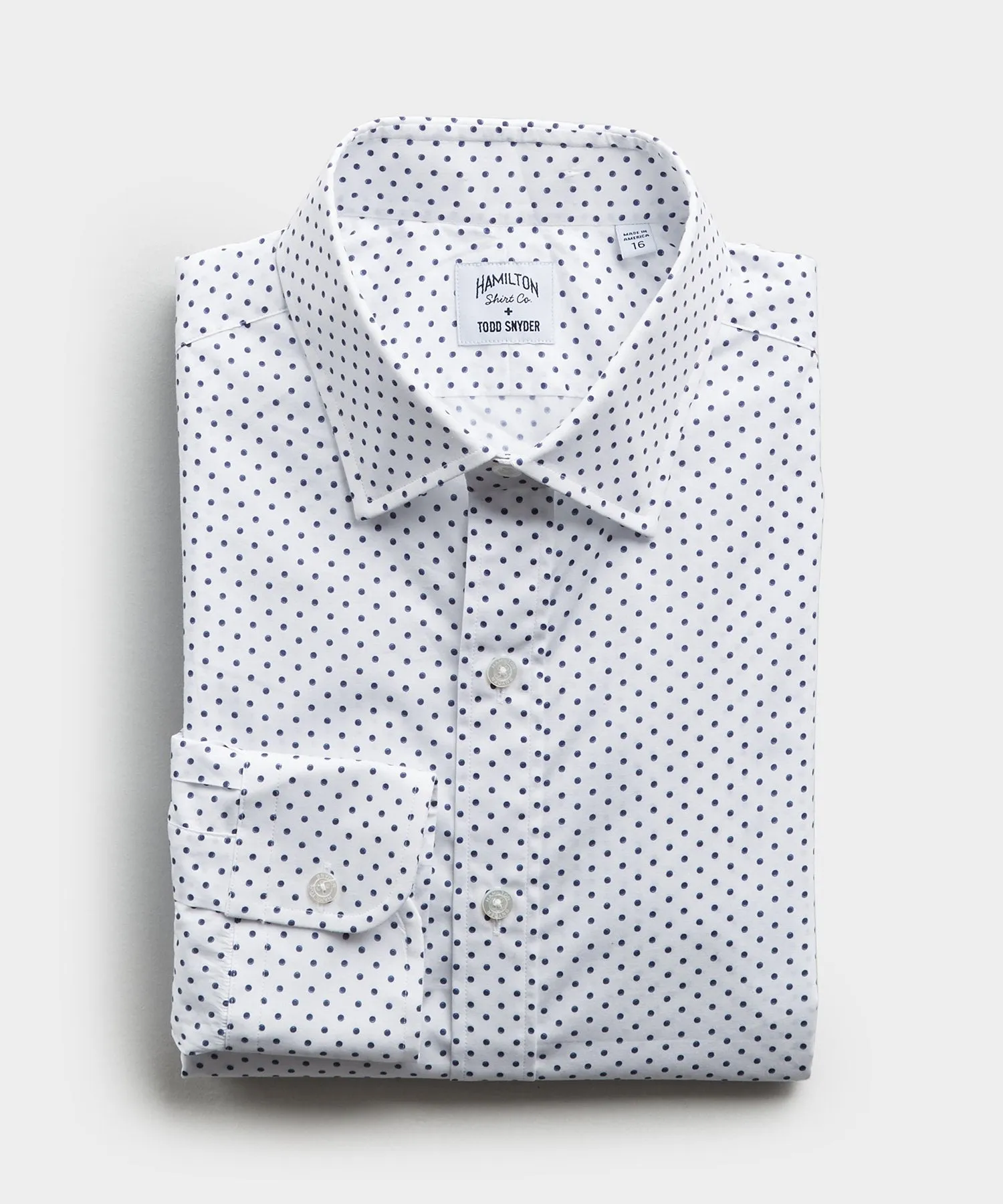 Made in the USA Hamilton   Todd Snyder Polka Dot Dress Shirt