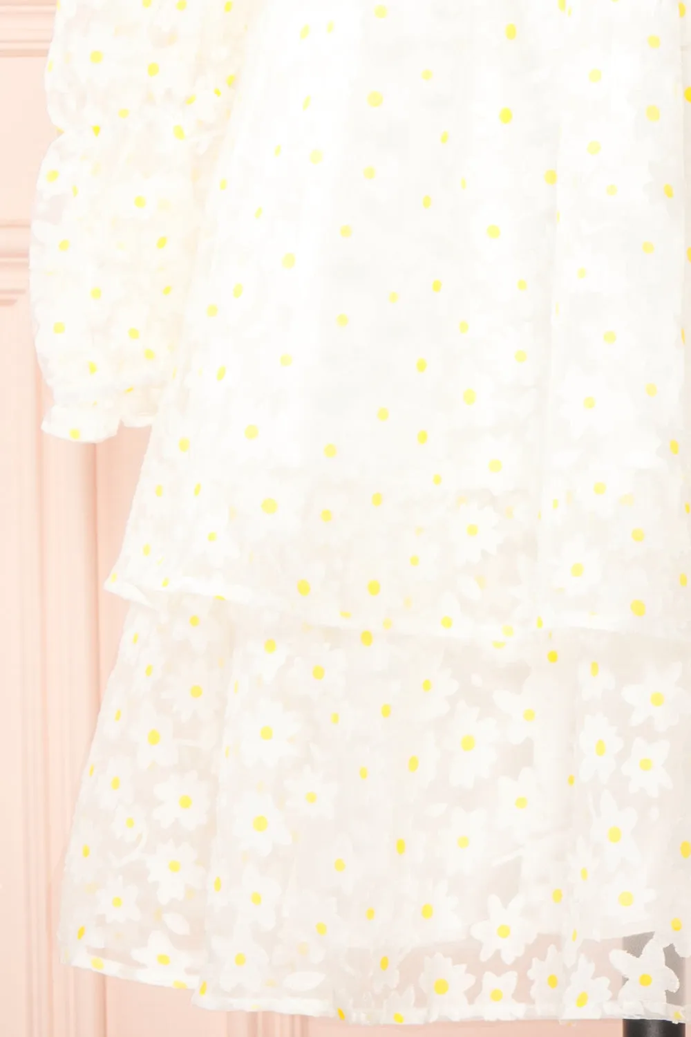 Marguerites | Daisy Patterned Short Babydoll Dress
