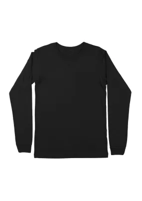 Men's Long Sleeve Crew Neck T-Shirt Black