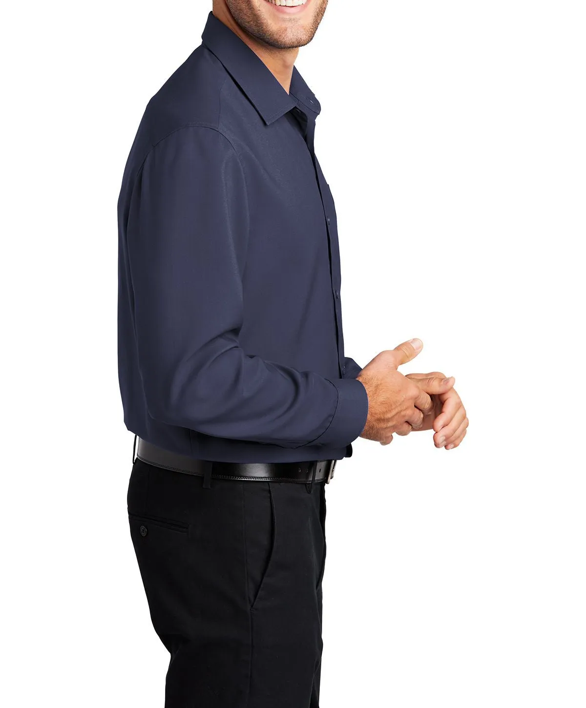 Men's Long Sleeve Performance Staff Dress Shirt with Pocket