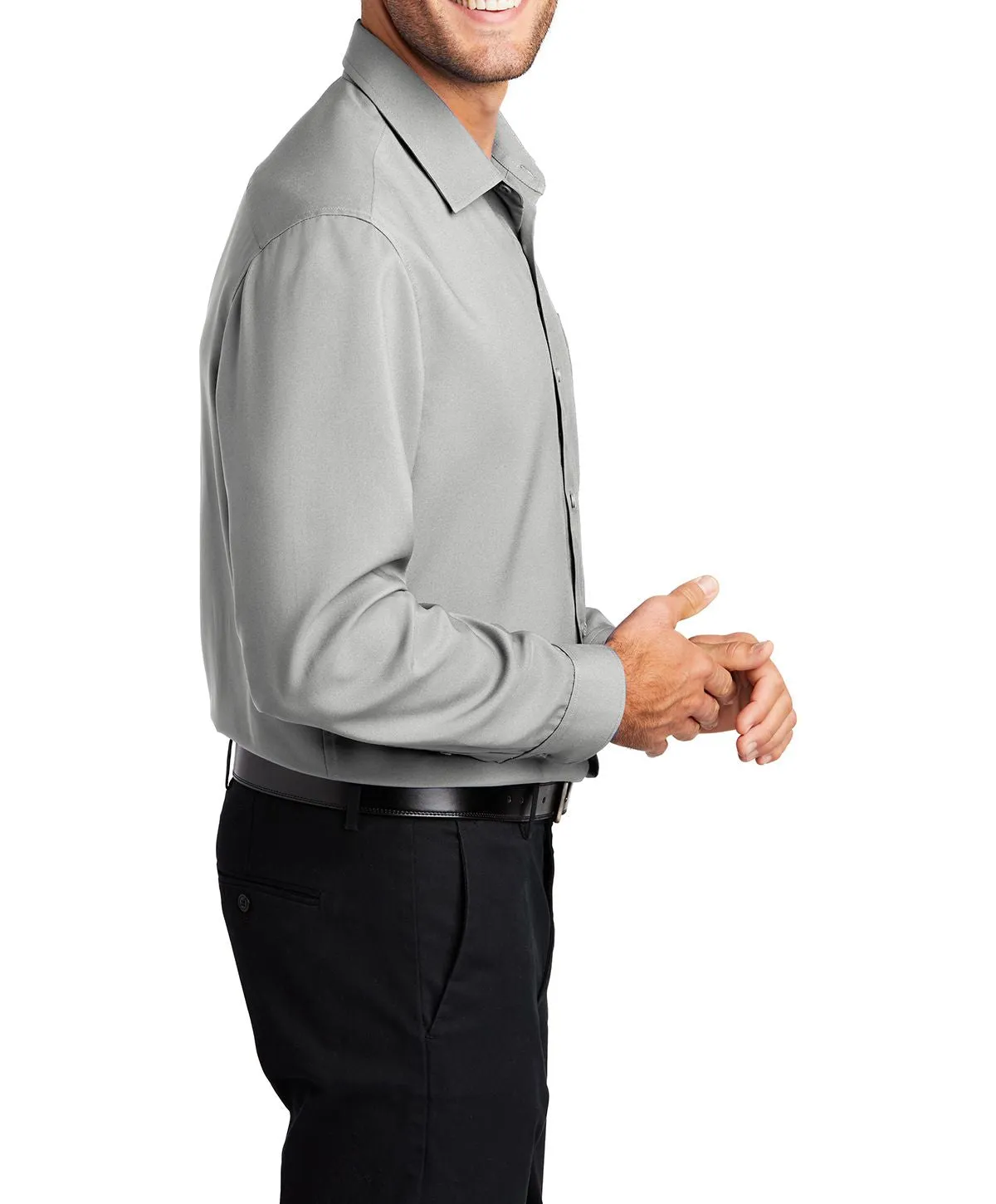 Men's Long Sleeve Performance Staff Dress Shirt with Pocket