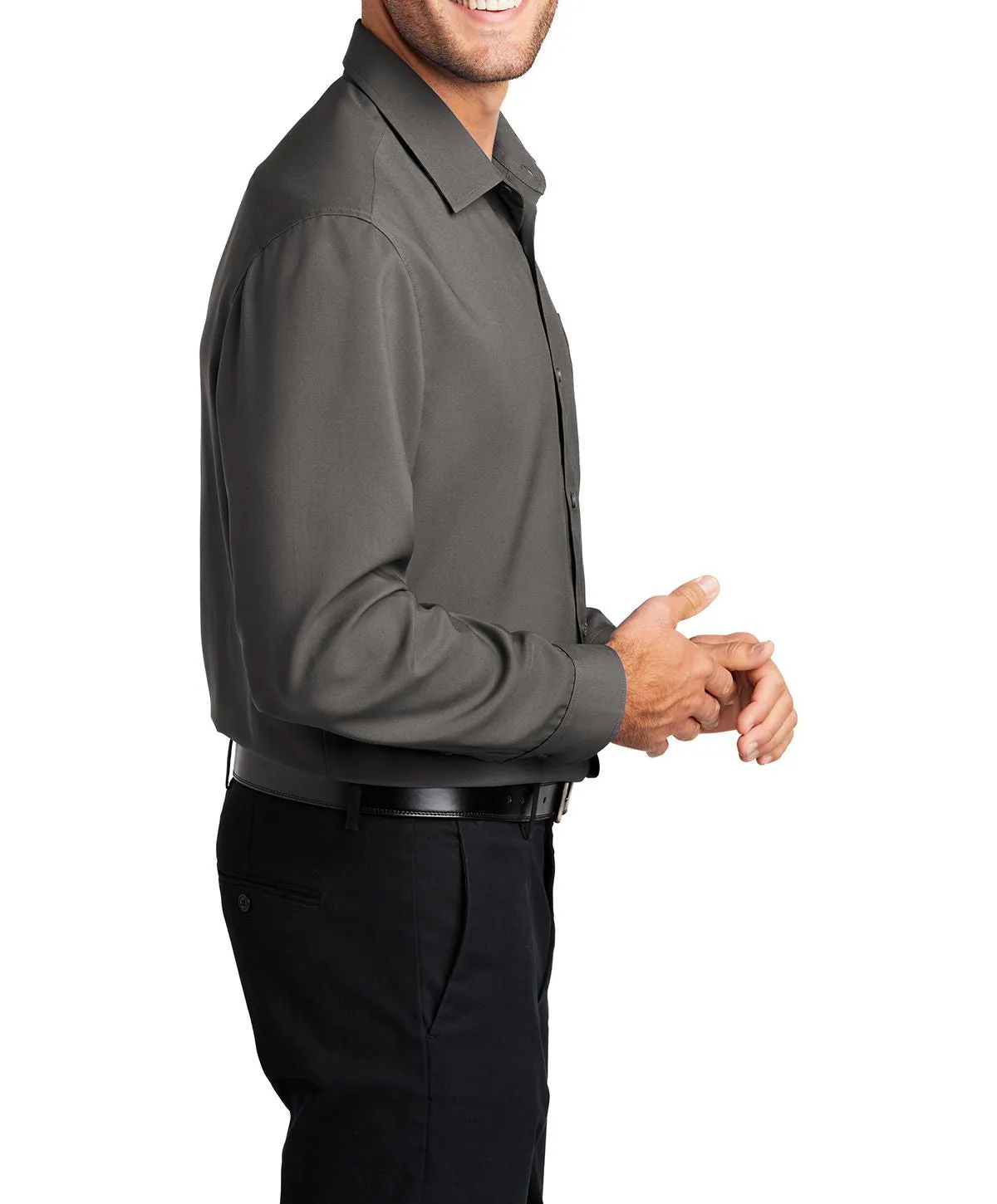 Men's Long Sleeve Performance Staff Dress Shirt with Pocket