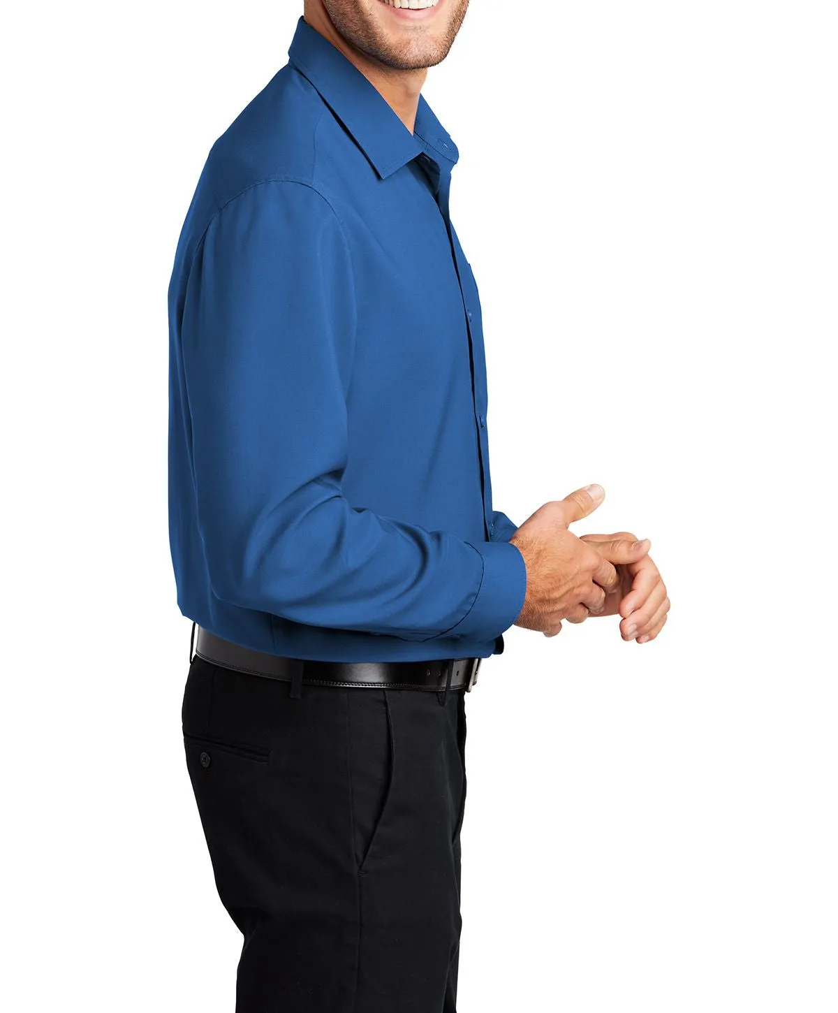 Men's Long Sleeve Performance Staff Dress Shirt with Pocket