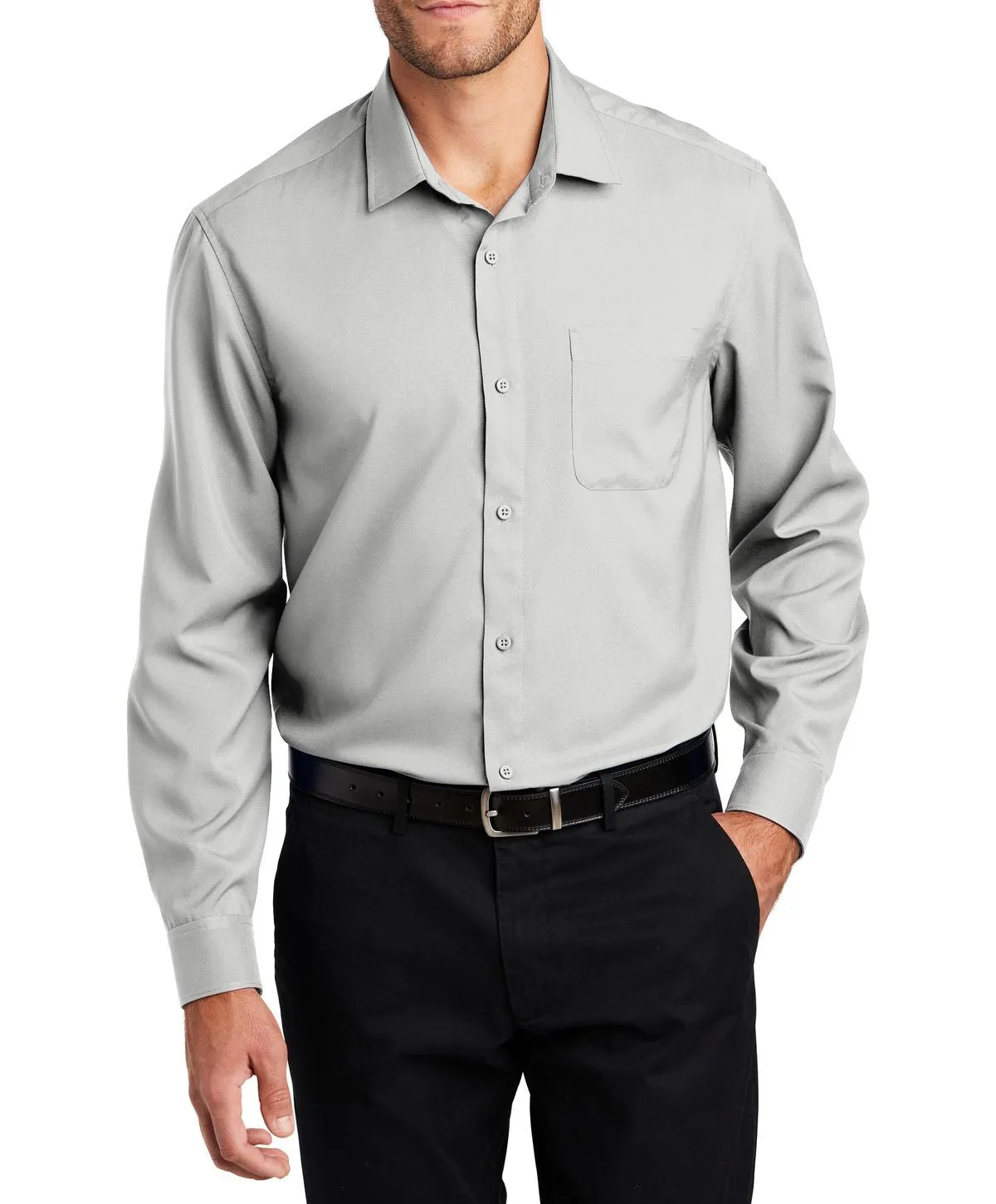 Men's Long Sleeve Performance Staff Dress Shirt with Pocket