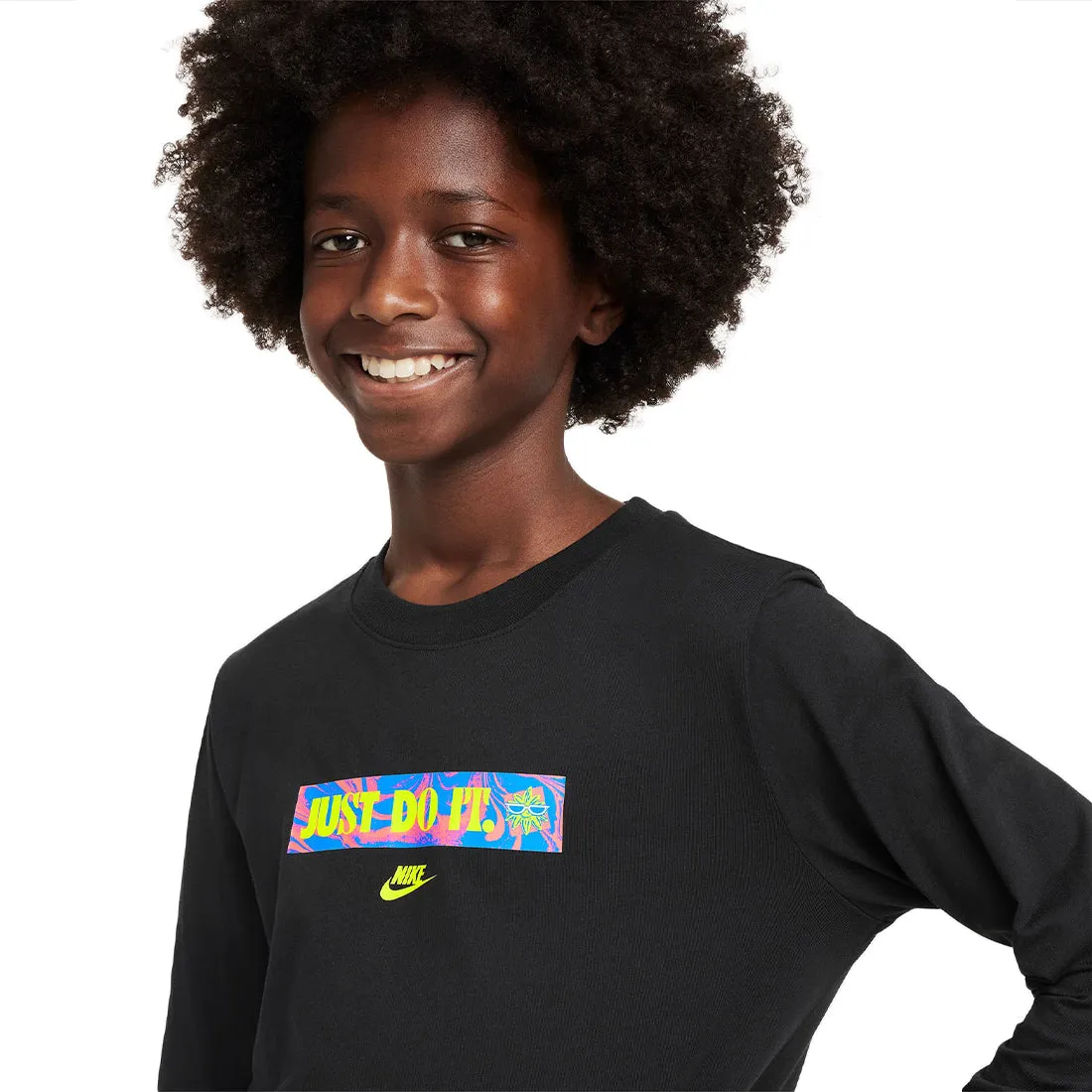 Nike Sportswear Big Kids' Long-Sleeve T-Shirt Black