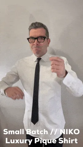 Niko  // WHITE DRESS SHIRT PIQUE  - SMALL BATCH STYLE