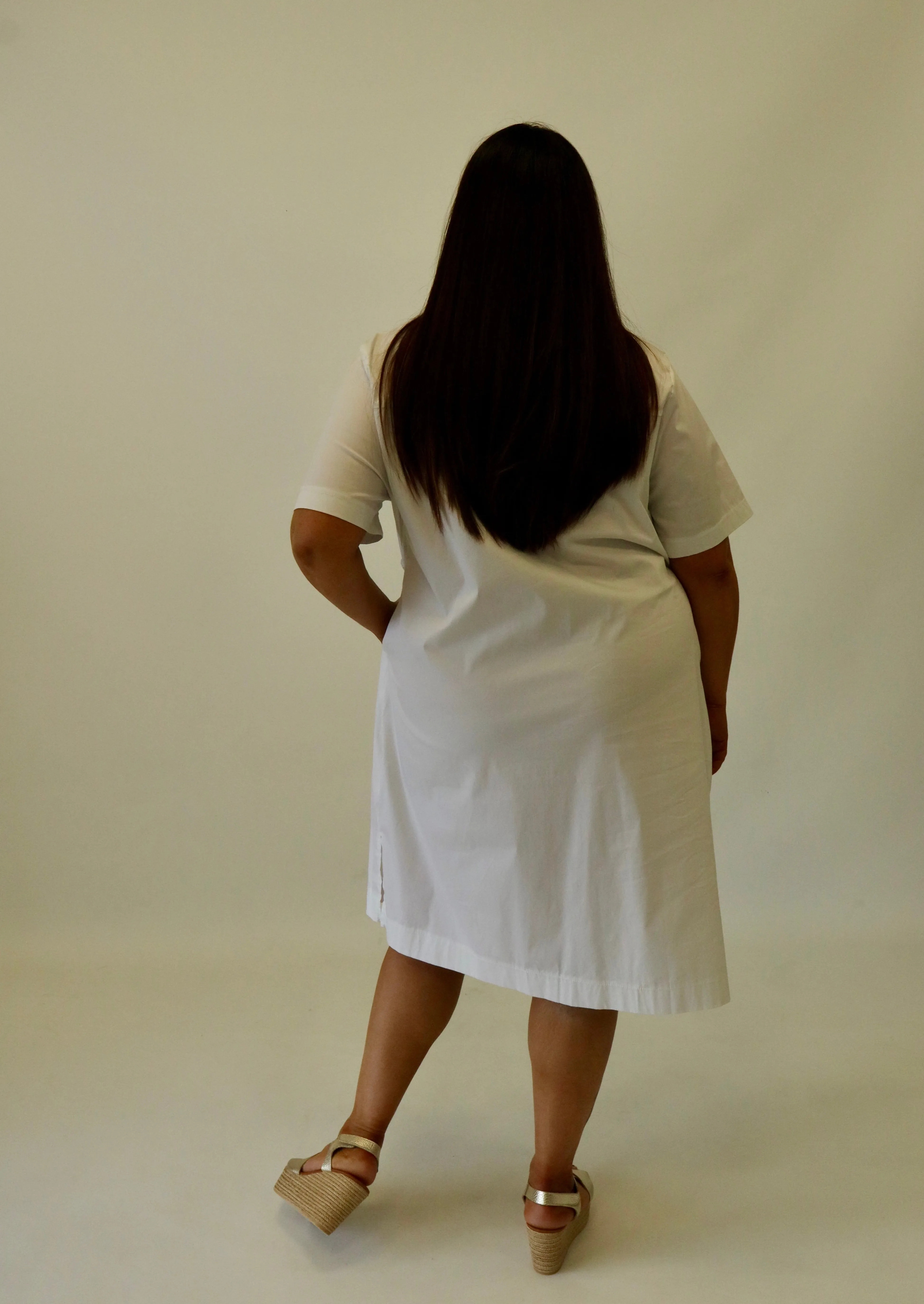 Noa White Printed Shirt Dress